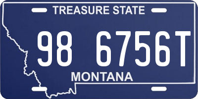 MT license plate 986756T