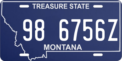 MT license plate 986756Z