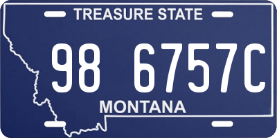 MT license plate 986757C