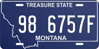 MT license plate 986757F