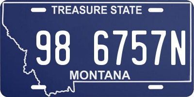 MT license plate 986757N