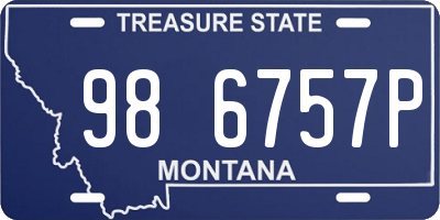 MT license plate 986757P