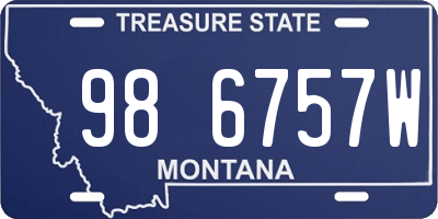 MT license plate 986757W