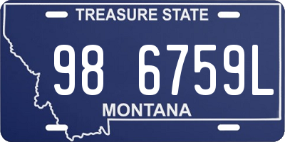 MT license plate 986759L