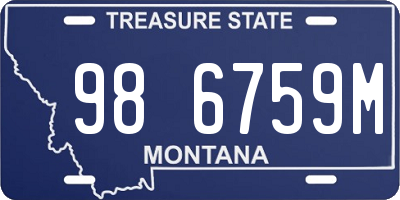 MT license plate 986759M