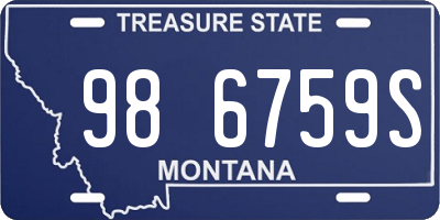 MT license plate 986759S