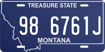 MT license plate 986761J