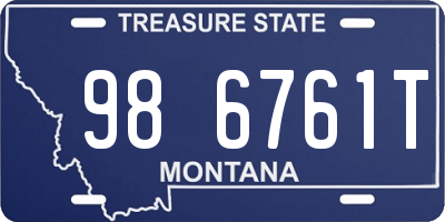 MT license plate 986761T