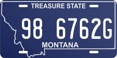 MT license plate 986762G