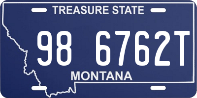 MT license plate 986762T
