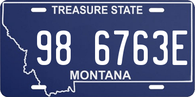 MT license plate 986763E