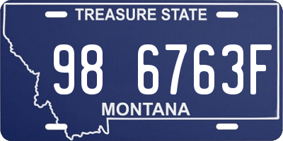 MT license plate 986763F