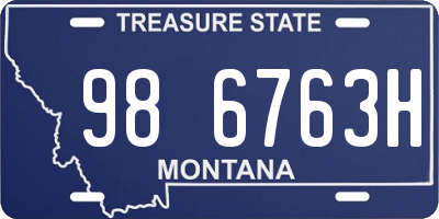 MT license plate 986763H