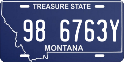 MT license plate 986763Y