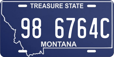 MT license plate 986764C
