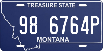MT license plate 986764P