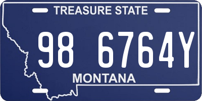 MT license plate 986764Y
