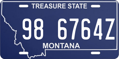 MT license plate 986764Z