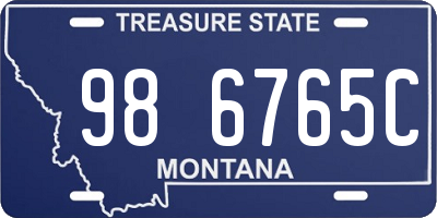 MT license plate 986765C