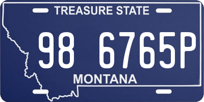 MT license plate 986765P