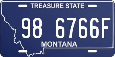 MT license plate 986766F