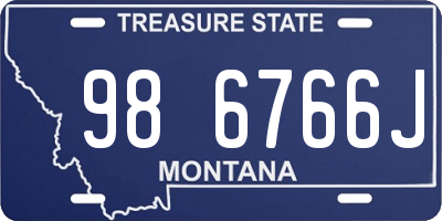 MT license plate 986766J