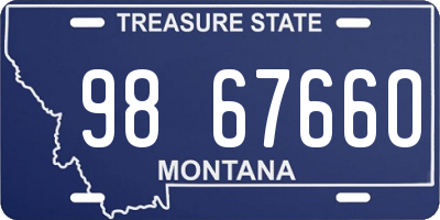 MT license plate 986766O