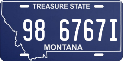 MT license plate 986767I