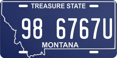 MT license plate 986767U