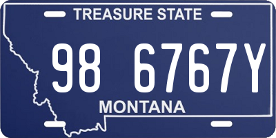 MT license plate 986767Y