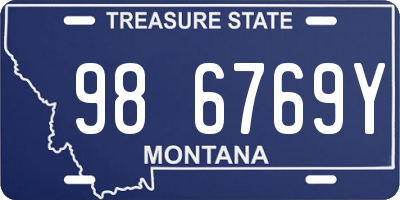 MT license plate 986769Y