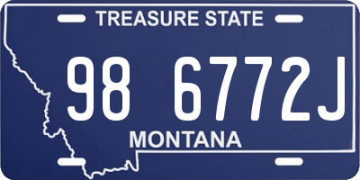 MT license plate 986772J