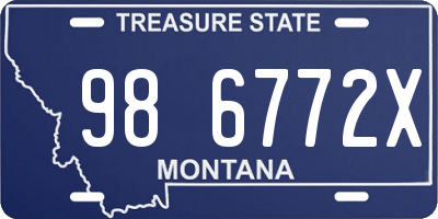 MT license plate 986772X