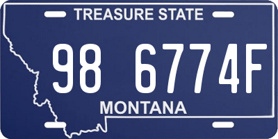 MT license plate 986774F