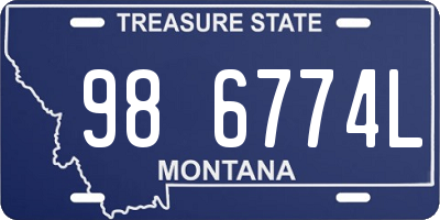 MT license plate 986774L