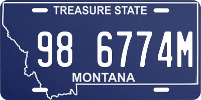 MT license plate 986774M