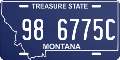 MT license plate 986775C