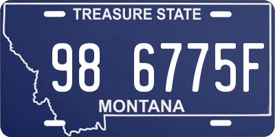 MT license plate 986775F