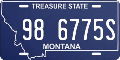 MT license plate 986775S