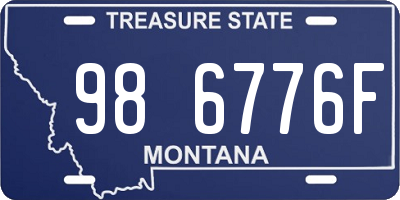 MT license plate 986776F