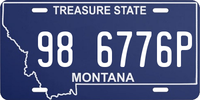 MT license plate 986776P