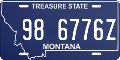 MT license plate 986776Z