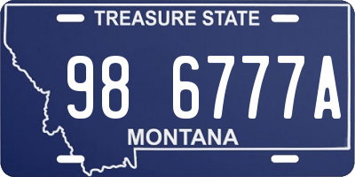 MT license plate 986777A