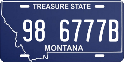 MT license plate 986777B
