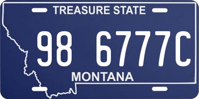 MT license plate 986777C