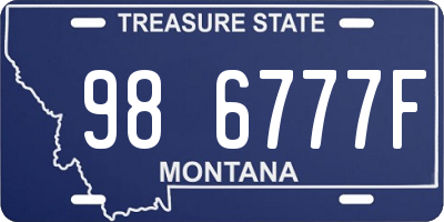 MT license plate 986777F