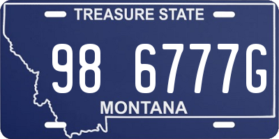MT license plate 986777G