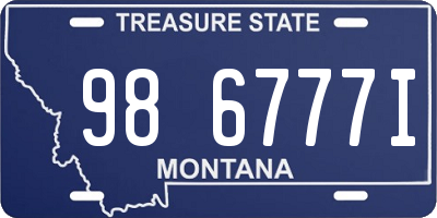 MT license plate 986777I