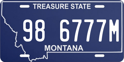 MT license plate 986777M