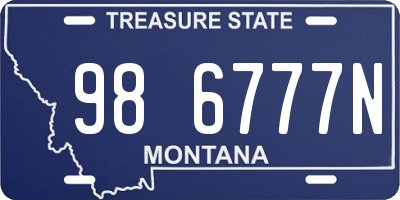 MT license plate 986777N